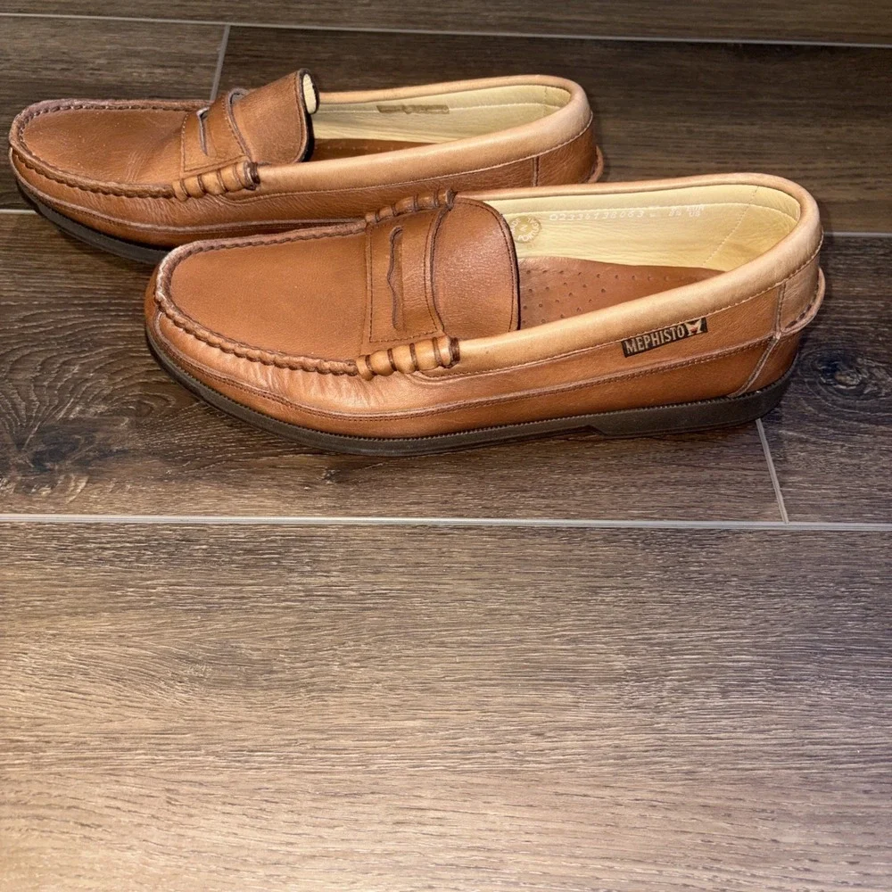 Mephisto Air‎ Relax Spinnaker Boat Shoe Leather Brown Size US 8.5